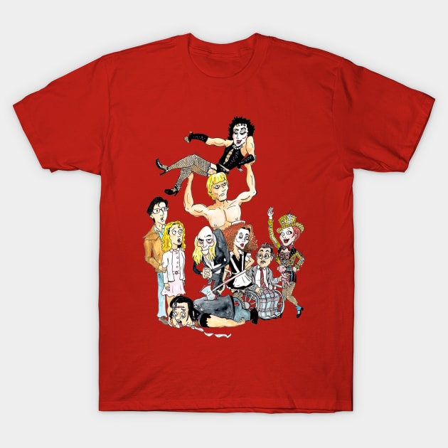 Rocky Horror picture Show - cartoon style T-Shirt by brodiehbrockie